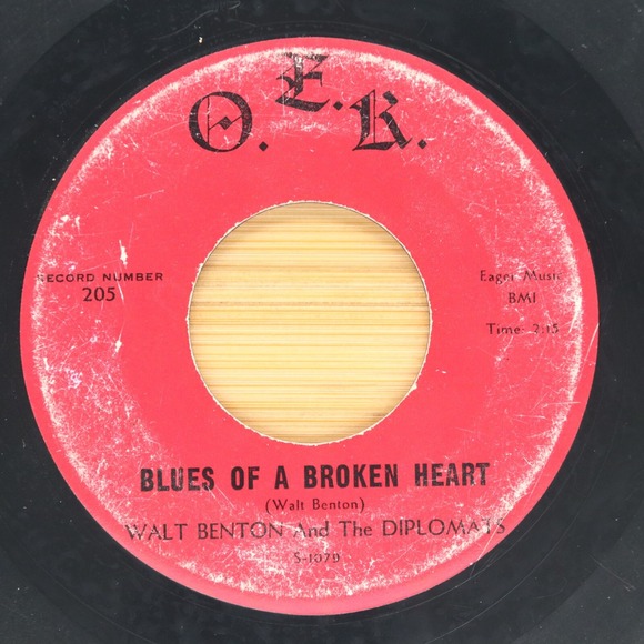 WALT BENTON & THE DIPLOMATS - BLUES OF A BROKEN HEART /...